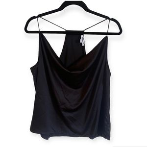 EXPRESS Satin Racerback Cowl Neck Cami